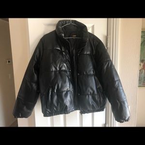 Ci Sono Faux Leather Puffer Jacket - Womens XL